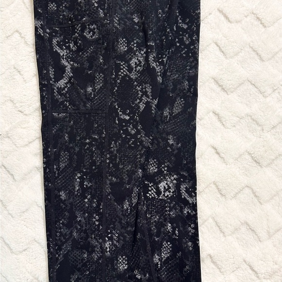 Tuff Athletics Pants - TUFF ATHLETICS Black and Gray Snake Print Leggings